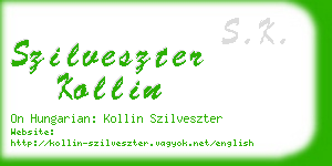 szilveszter kollin business card